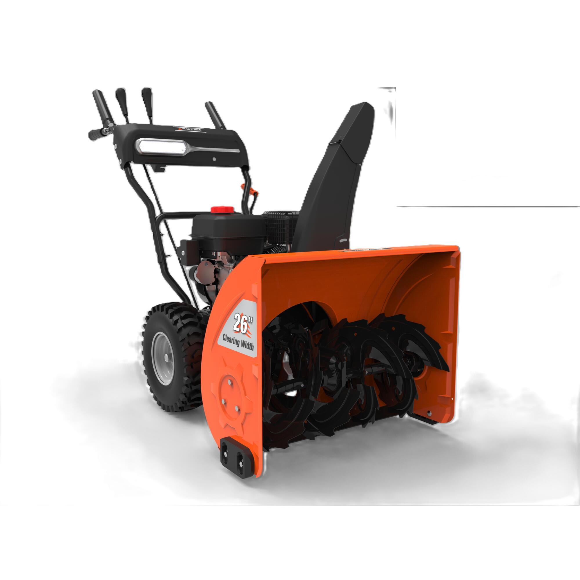 Yard Force, 26” Dual-Stage Snow Blower, Electric-Start Snow Series with CR950 208cc Engine. Model YF26-DS21-GSB